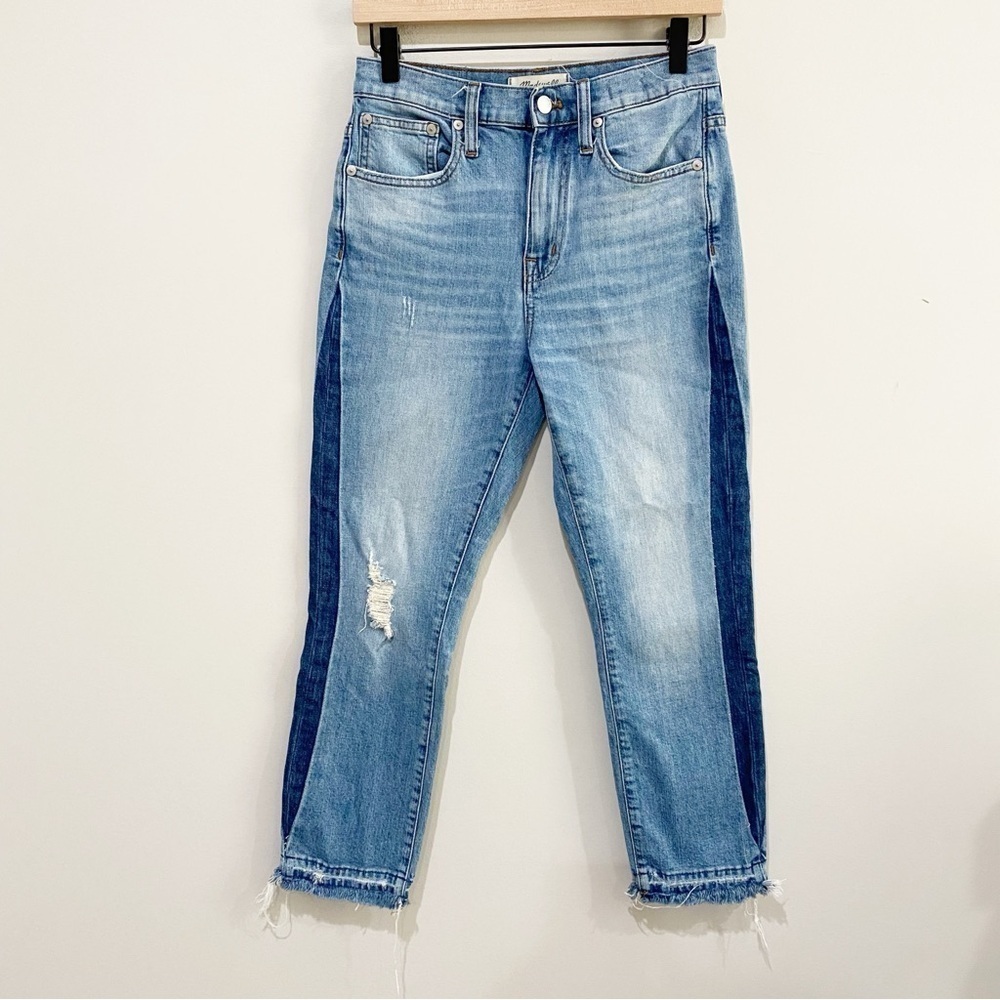 MADEWELL The High-Rise Slim Boyjean in Raebrook Wash Eco Edition Size 24 Petite - Picture 2 of 12
